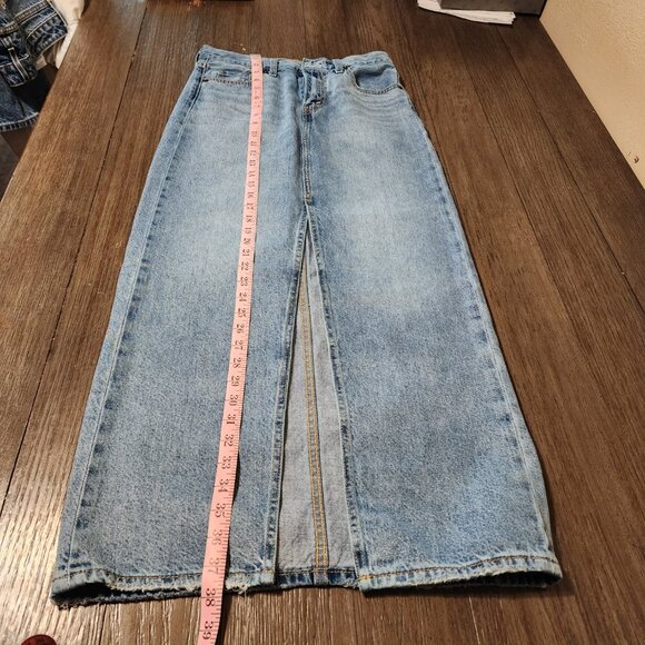 Levi's Ankle Column Skirt NWOT Blue Size 25 - Picture 2 of 15